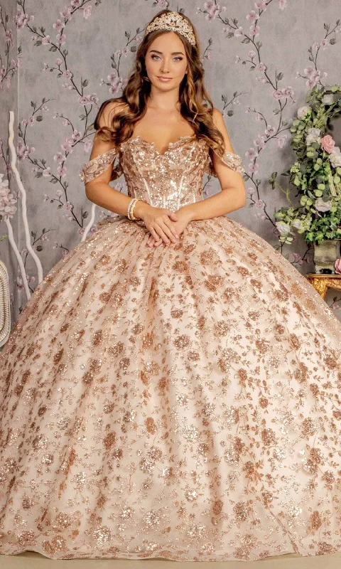 Cozy Outerwear Comfortable Wardrobe Pieces GLS by Gloria GL3485 - Off-Shoulder Bow Accented Ballgown
