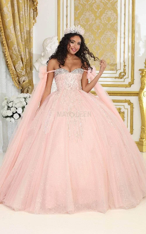 Effortless Dressing Relaxed Street Fashion May Queen LK238 - Bow Draped Ballgown