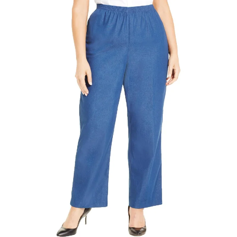 Comfortable Tops Trendy Comfy Outfits Alfred Dunner Womens Plus Denim Flat Front Casual Pants