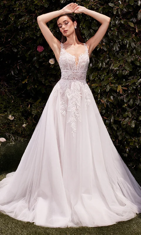 Minimal Comfort Simple Cozy Pieces Ladivine CDS511W - Lace A-Line Wedding Dress