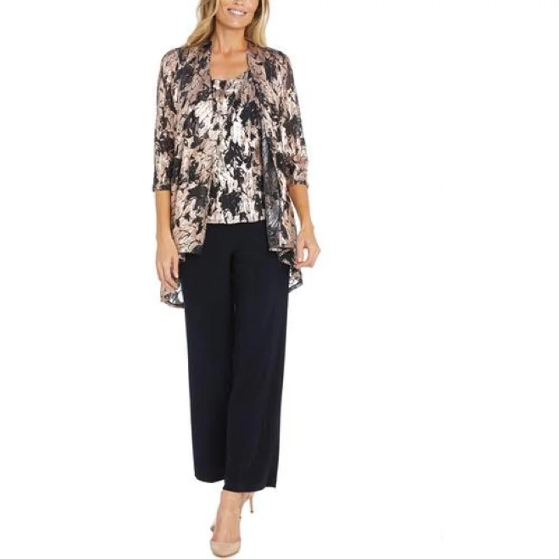 Timeless Comfort Relaxed Layered Looks R&M Richards Womens Knit Pull On Dress Pants