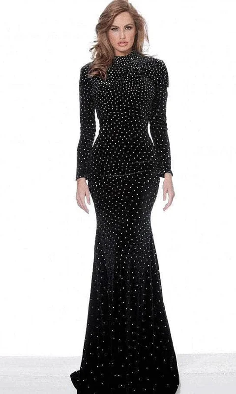 Stylish Ease Practical Chic Pieces Jovani 1422 - Long Sleeve High Neck Evening Dress