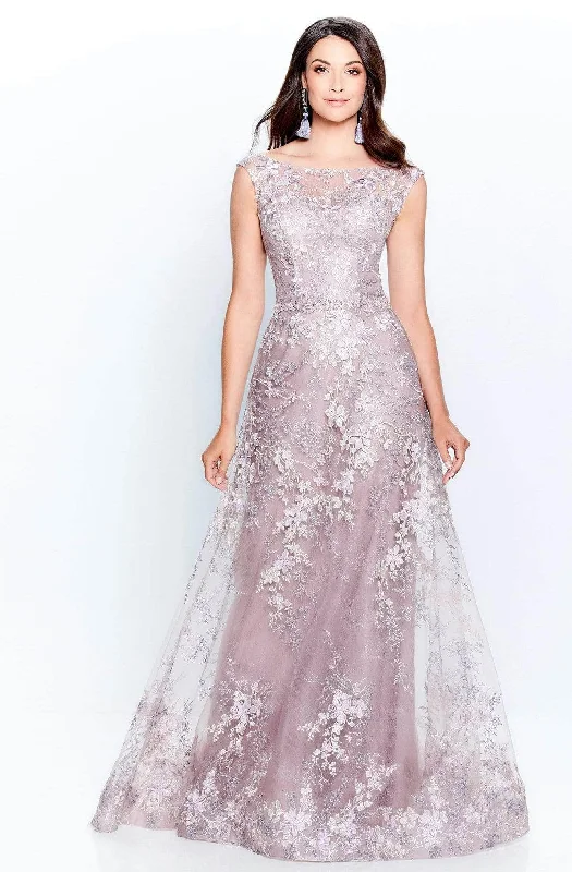 Layered Style Comfortable Wear Choices Montage by Mon Cheri - Illusion Bateau Tulle Evening Dress 120917W