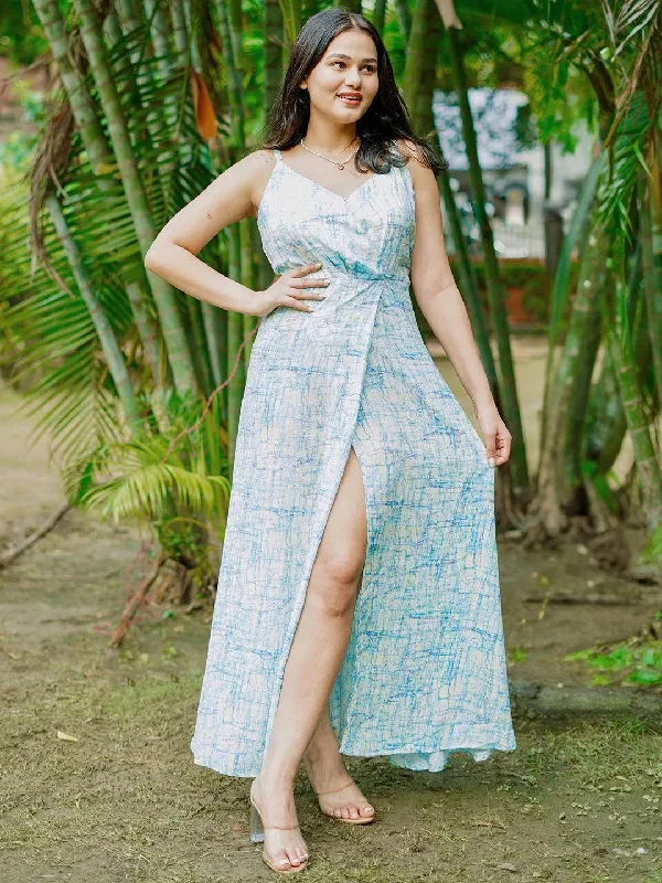 Trendy Dresses Effortless Cozy Wear Off White Printed Georgette Dress