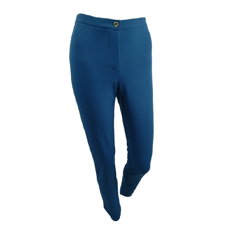 Relaxed Fashion Cozy Stylish Wear Calvin Klein Women's Scuba Crepe Pants (2, Dark Blue)