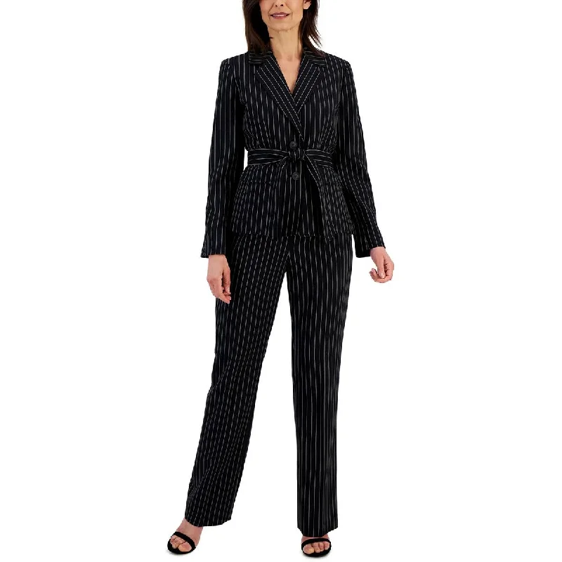 Fashionable Ease Casual Soft Fit Le Suit Womens Petites Woven Pinstripe Dress Pants