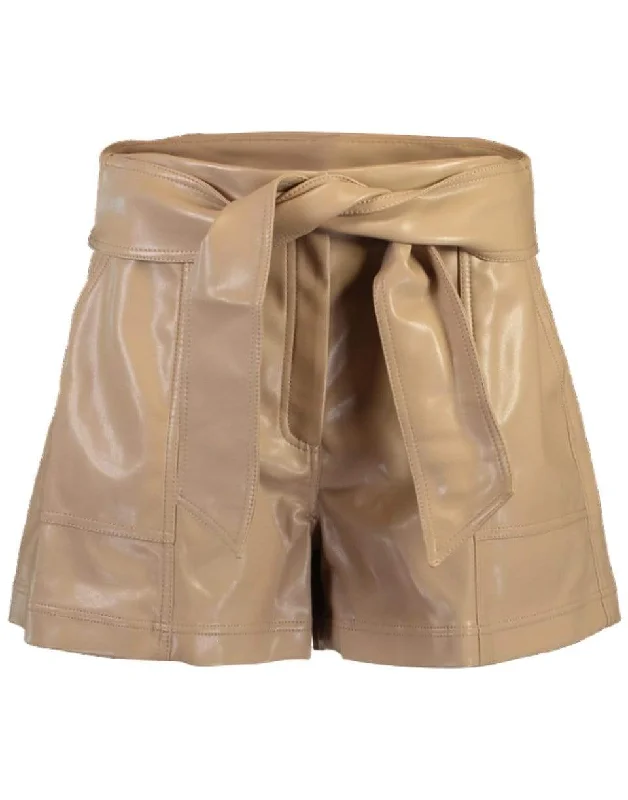 Everyday Comfort Simple Cozy Pieces Mari Vegan Leather Tie Short