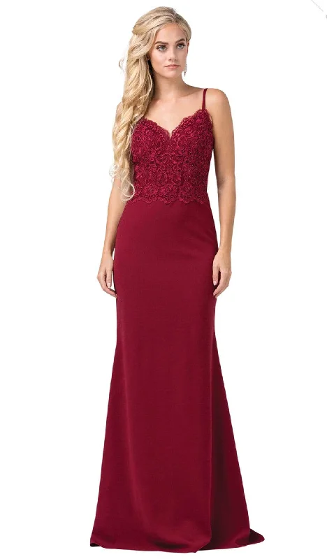 Effortless Comfort Trendy Soft Looks Dancing Queen - 2620 Lace V-neck Trumpet Dress