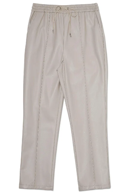 Urban Comfort Trendy Warm Pieces Tay Strech Vegan Leather Jogger