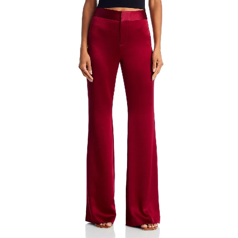 Timeless Comfort Fashion Chic Comfort Alice and Olivia Womens Denny Satin Slim Boot Dress Pants