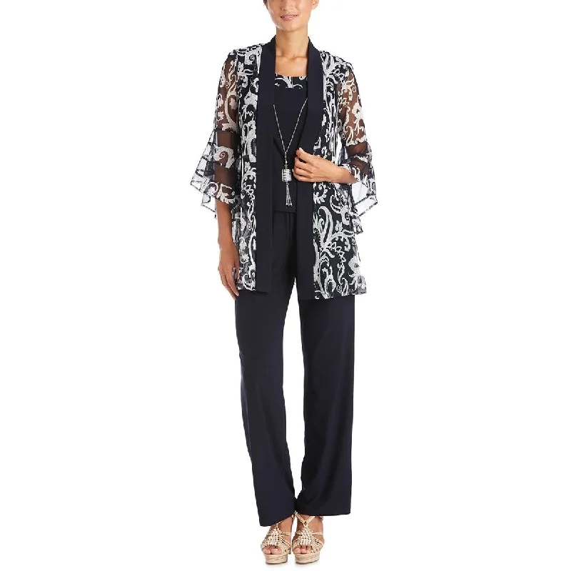 Relaxed Fashion Affordable Cozy Style R&M Richards Womens Jacket Top Flared Pants