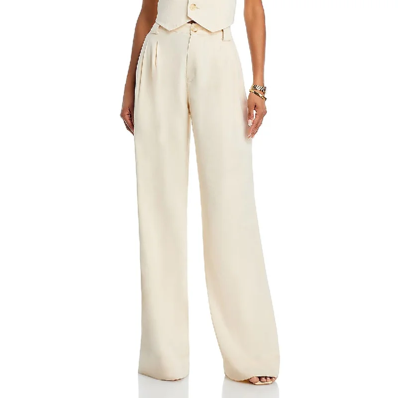 Breathable Style Soft Wear Pieces A.L.C. Womens Tommy II Linen Pleated Trouser Pants