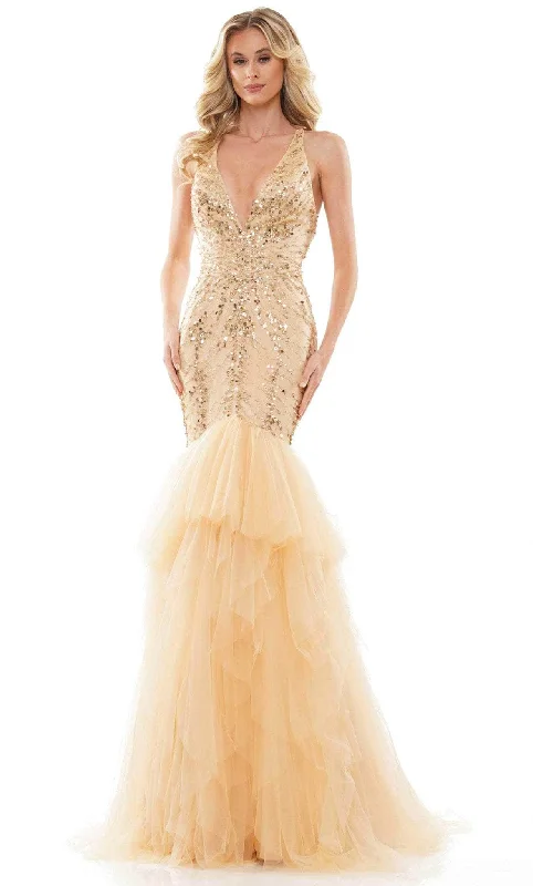 Weekend Wear Soft Daywear Fits Colors Dress 2826 - Trumpet Tulle Fit and Flare Gown