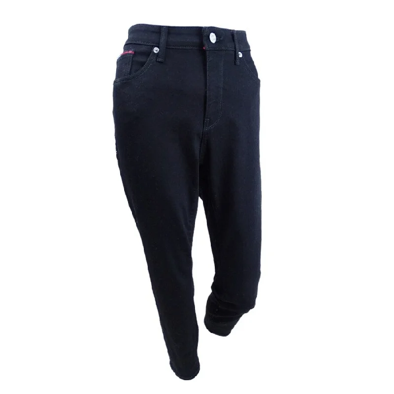 Versatile Wear Cozy Chic Looks Tommy Hilfiger Women's Curvy Skinny Crop Pants (25, Black)