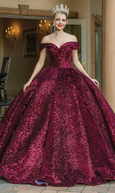 Easygoing Style Cozy Street Fashion Dancing Queen - 1559 Sequined Corset Back Gown