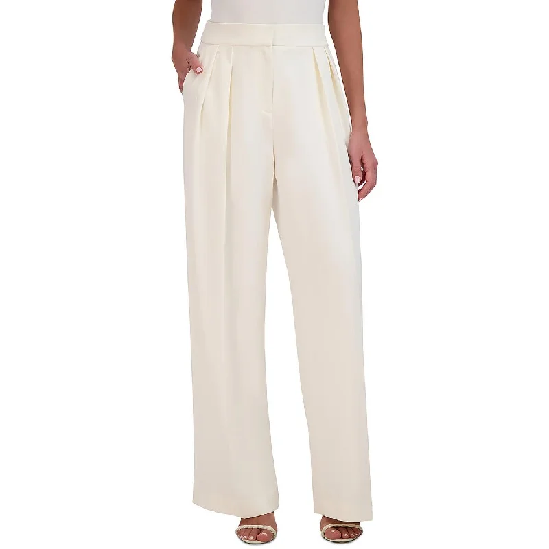 Breezy Style Warm Comfortable Fits BCBGMAXAZRIA Womens Pleated Wide Leg Wide Leg Pants