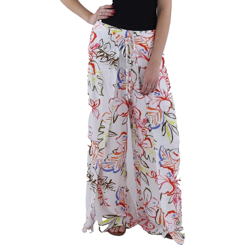 Comfortable Looks Effortless Cozy Outfits CeCe Womens Printed Flyaway Wide Leg Pants