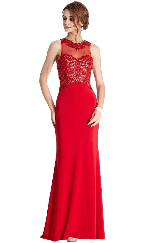 Weekend Comfort Cozy Street Fashion Aspeed Design - Bedazzled Jewel Neck Sheath Evening Dress Weekend Comfort Cozy Street Fashion Aspeed Design - Bedazzled Jewel Neck Sheath Evening Dress