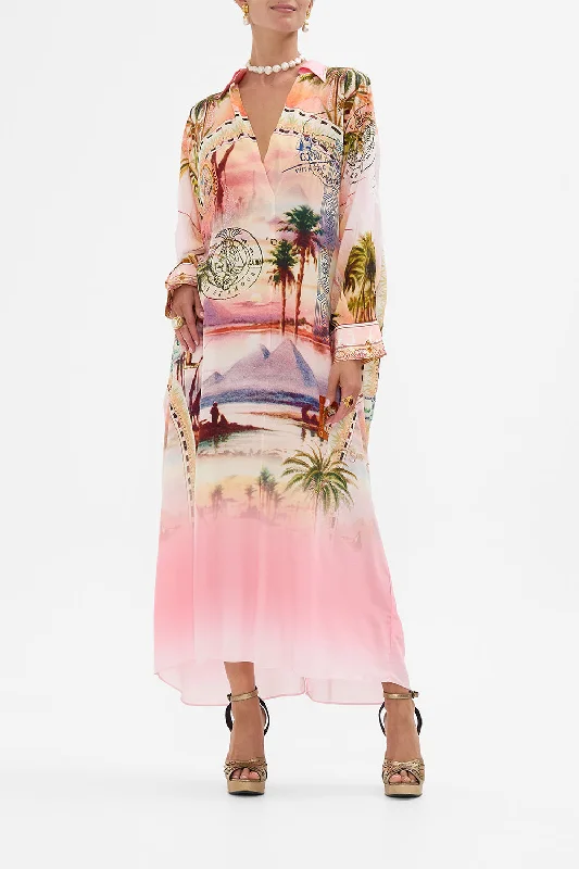 Chic Comfort Practical Style Choices WING COLLAR KAFTAN MILLAS GOT MAIL