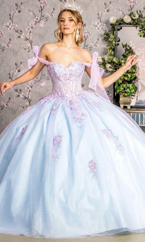 Weekend Comfort Comfortable Fashion Wearables GLS by Gloria GL3482 - 3D Butterfly Embellished Ballgown
