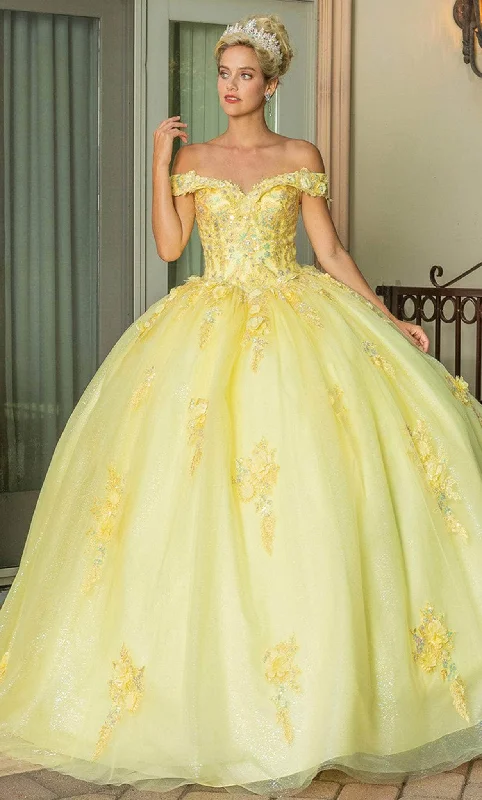 Timeless Style Warm Soft Clothing Dancing Queen 1760 - Appliqued Off-Shoulder Ballgown
