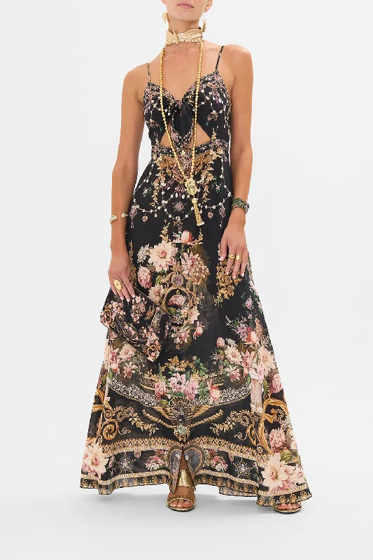 Urban Chic Fashion Chic Comfort TIE FRONT CUT OUT MAXI DRESS DYNASTY DAZE