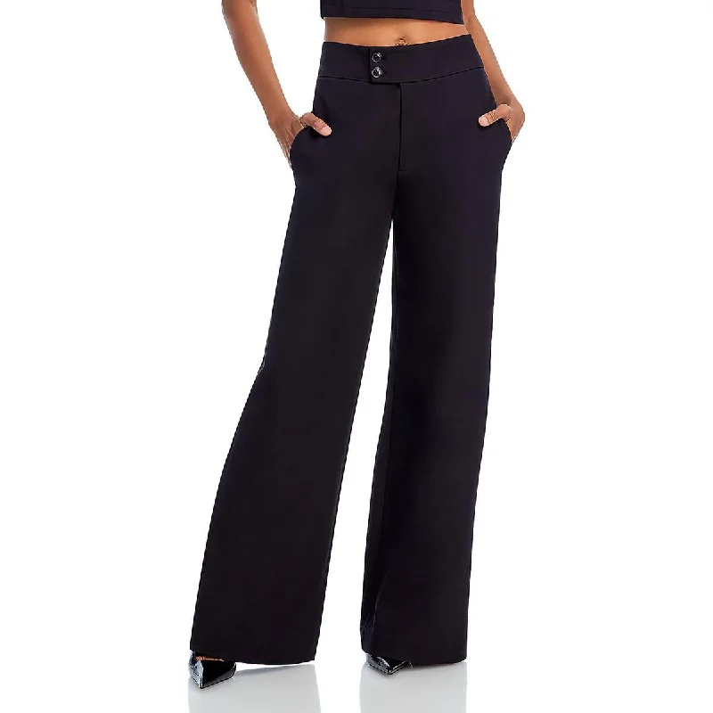 Cozy Knits Cozy Everyday Styles FRAME Womens High Rise Stretch Wide Leg Pants