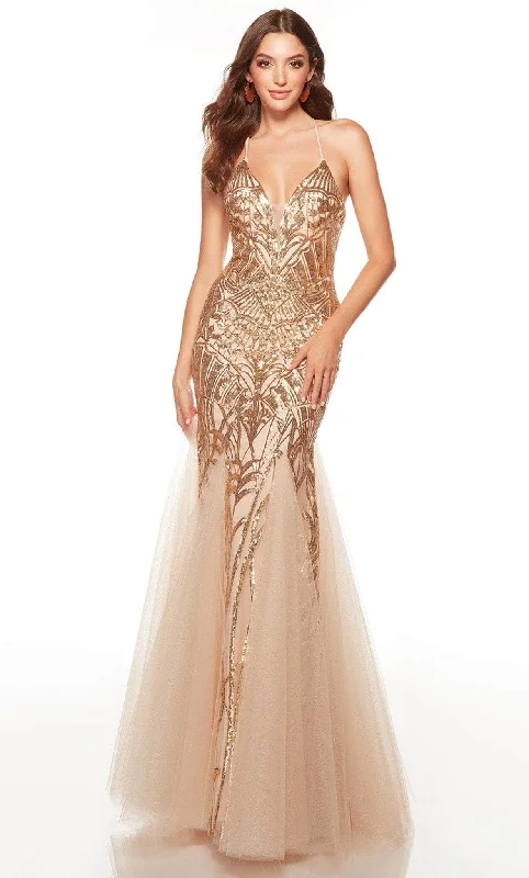 Layered Comfort Cozy Layered Wearables Alyce Paris 61411 - Sleeveless Mermaid Dress
