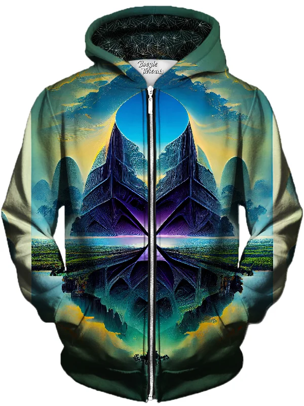 Smart Casuals Effortless Cozy Layers Evanescent Death Unisex Zip-Up Hoodie