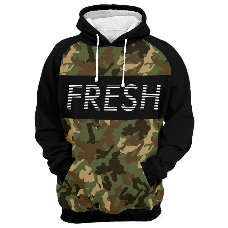 Easy-to-Wear Cozy Stylish Wear Fresh X Camo Hoodie