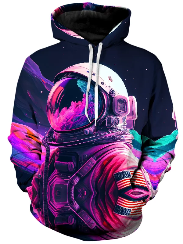 Comfy Dress Practical Soft Fit Synthwave Astronaut Unisex Hoodie