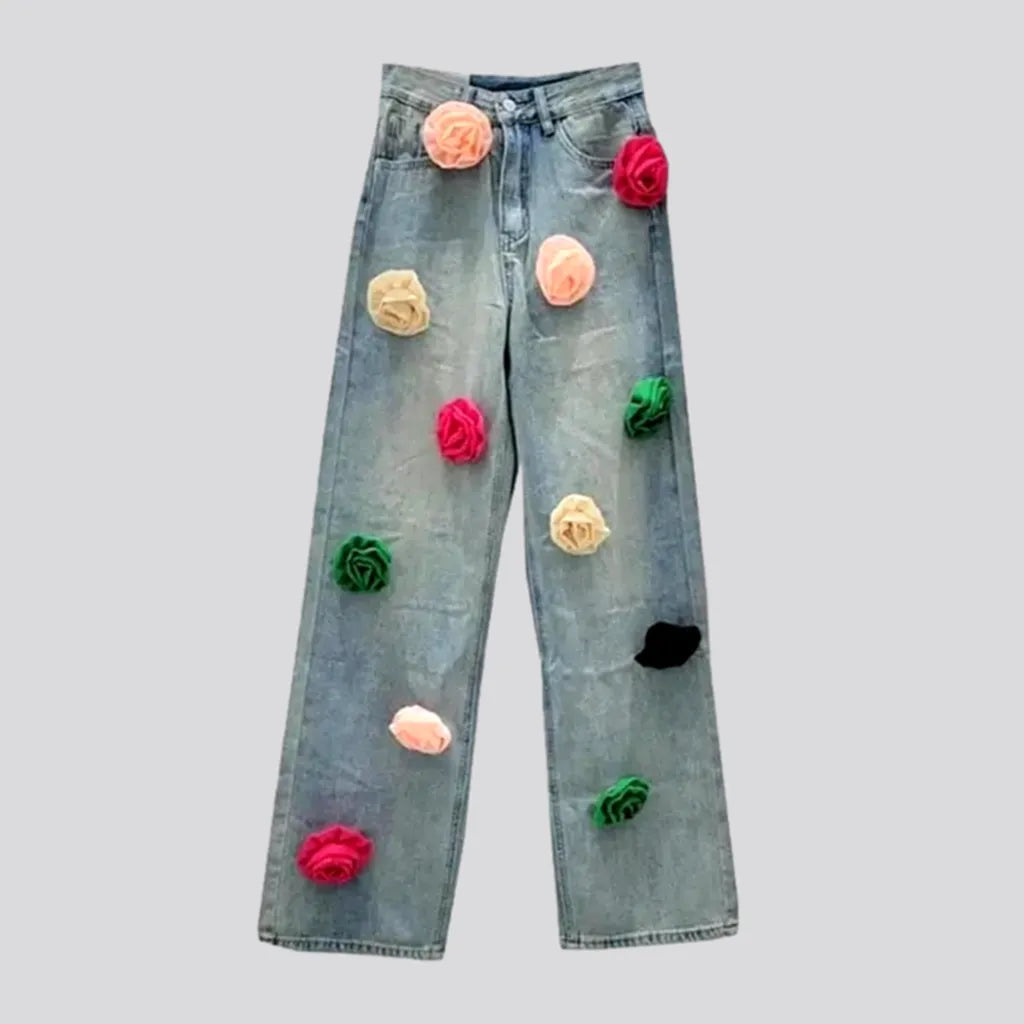 Simple Comfort Fashionable Cozy Looks High-waist embellished jeans