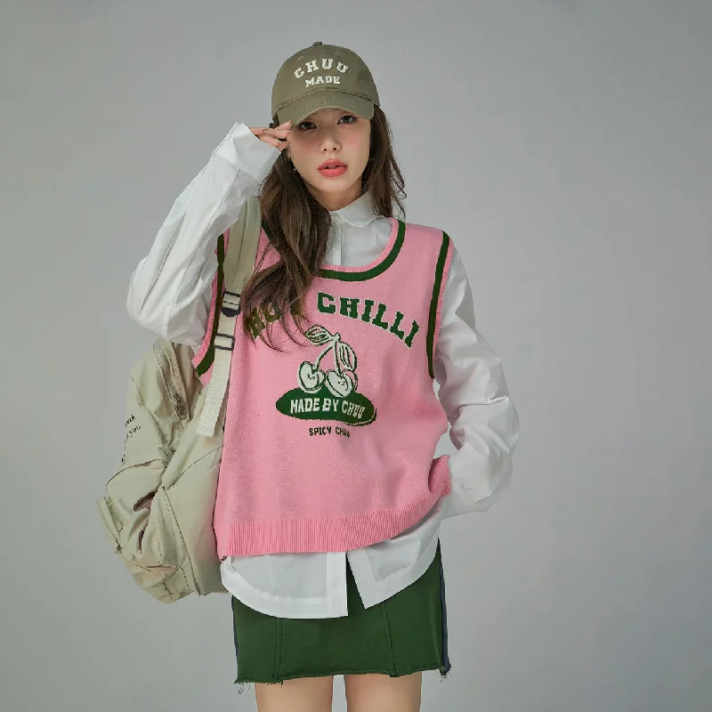 Warm Layers Comfortable Layered Looks Hot Chilli Knit Vest