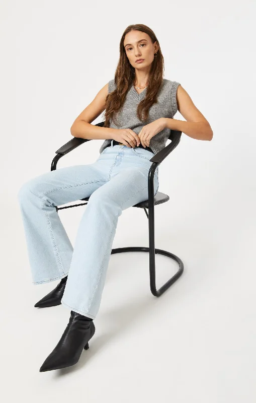 Cozy Apparel Fashionable Cozy Wear LOS ANGELES FLARE IN BLEACHED RECYCLED BLUE