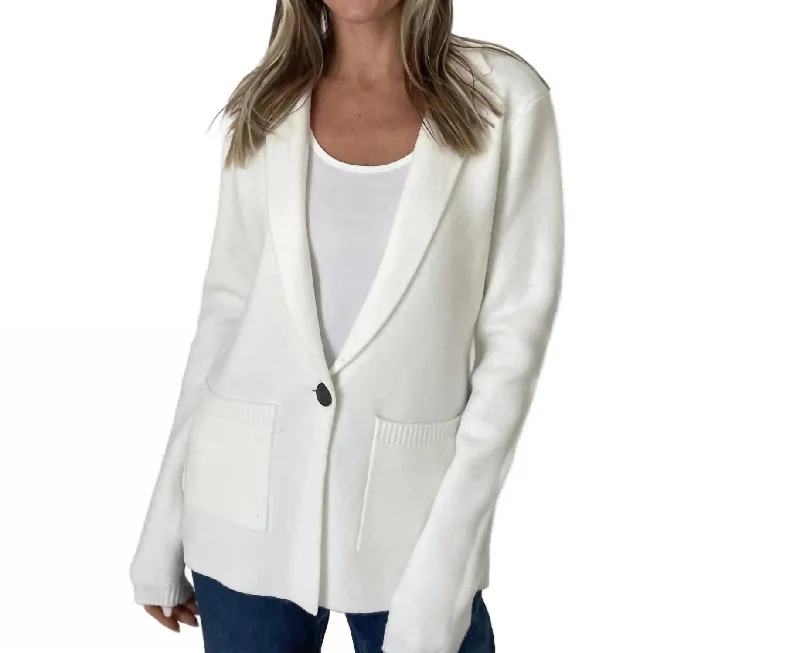Relaxed Fashion Comfortable Chic Fashion Paloma Blazer In Ivory