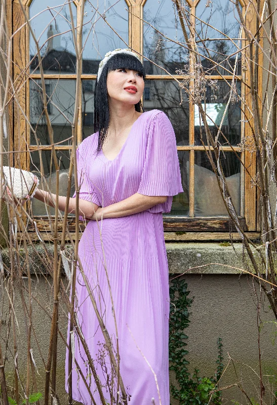 Simple Style Soft Wear Pieces Plisse Dress