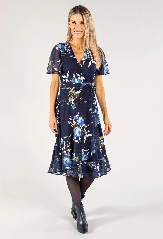 Comfortable Jackets Cozy Everyday Wear Floral Wrap Dress