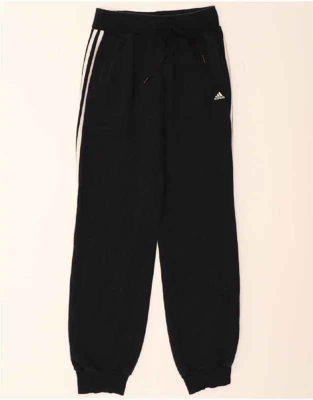 Casual Chic Wear Cozy Clothing Choices ADIDAS Womens Climalite Tracksuit Trousers Joggers UK 4/6 XS  Black Cotton