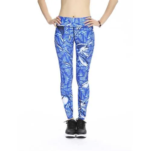 Comfortable Tops Cozy Stylish Wear Women Plus Size Slim Quick-dry Print Stretched Gym Running Ninth Yoga Pants