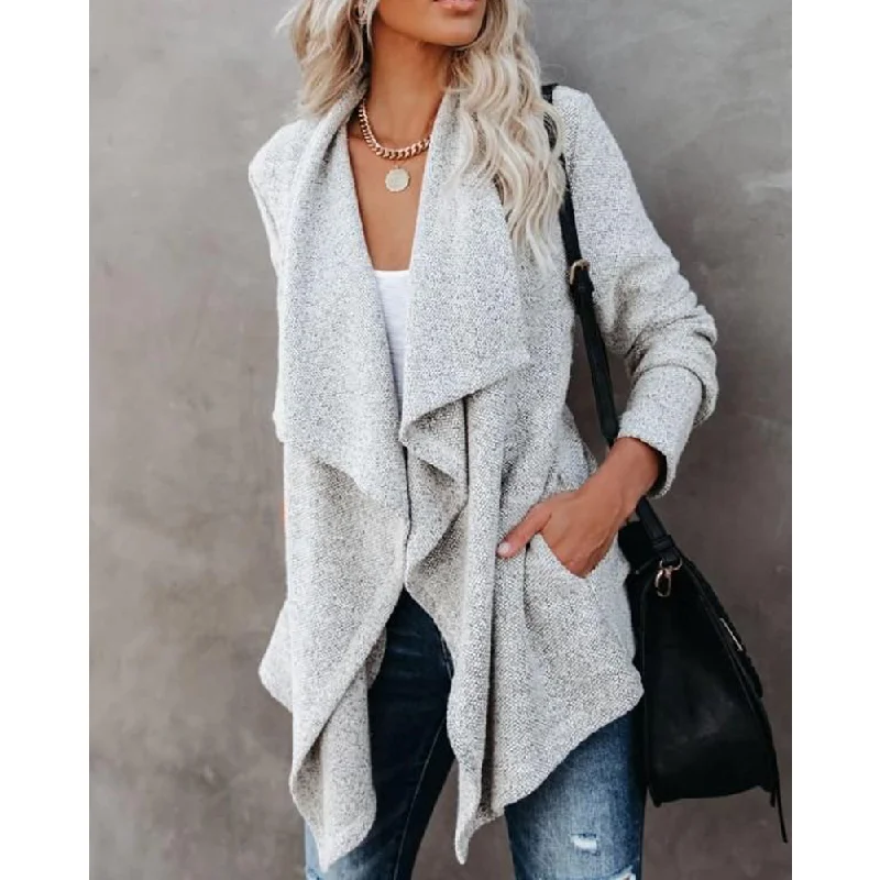 Cozy Outfit Relaxed Layered Looks Casual Pocket Midi Length Fall Overcoat