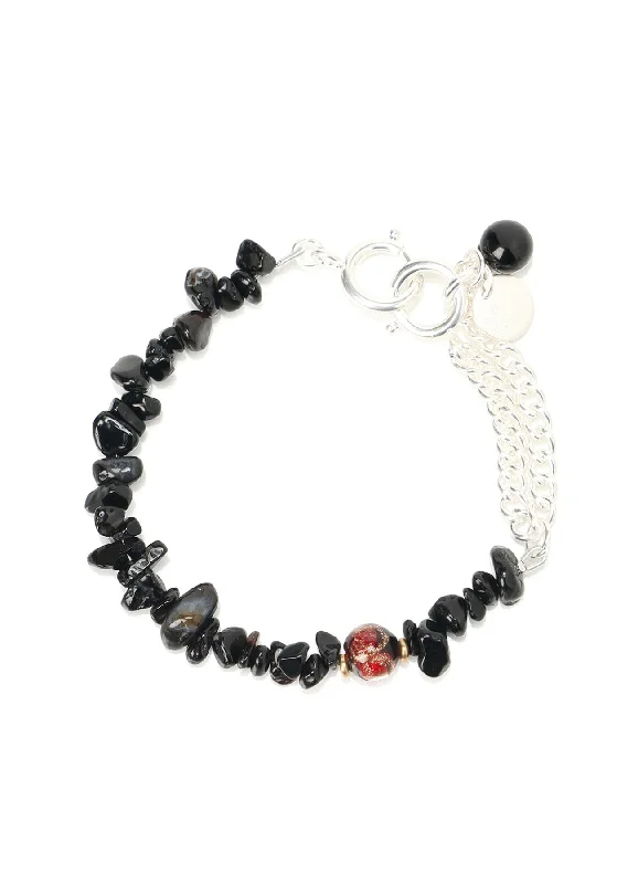 Simple Style Comfy Fashion Options BLACK ONYX BEADS BRACELET