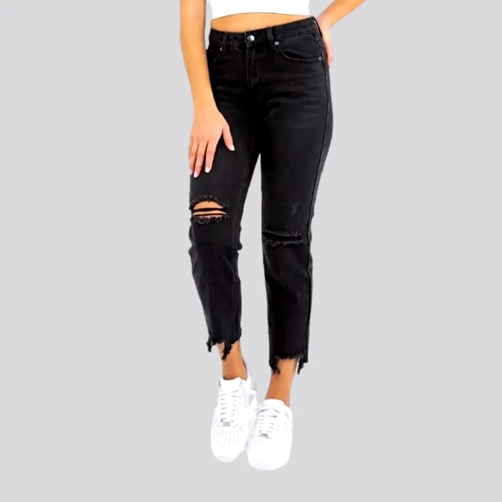 Soft Feel Trendy Streetwear Outfits Grunge women's cropped-bottoms jeans