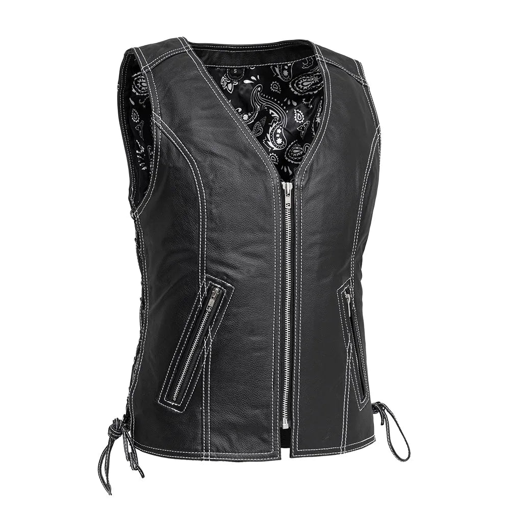 Weekend Comfort Comfy Fashion Options Cindy -  Women's Motorcycle Leather Vest