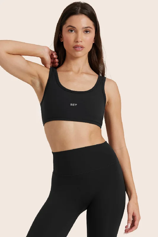 Effortless Outfits Effortless Cozy Wear AIRLUXE™ BREATHE SCOOP BRA - ONYX
