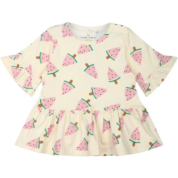 Soft Looks Cozy Everyday Layers THE NEW Siblings White Swan Watermelon AOP Kaya Top