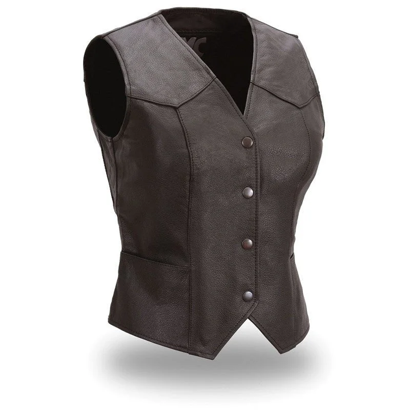 Comfortable Jeans Trendy Chic Comfort Sweet Sienna Women's Motorcycle Leather Vest