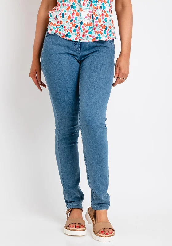 Cozy Knits Stylish Relaxed Pieces Robell Elena Slim Fit Jeans, Light Blue