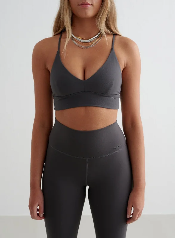 Timeless Style Street Fashion Comfort Shadow Grey Sense Strap Bra