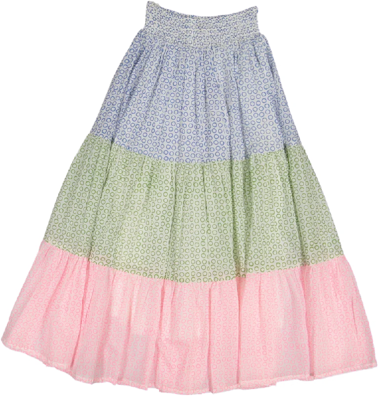 Breezy Comfort Comfortable Warm Layers TRICOLOR SKIRT-Tricolor Circle