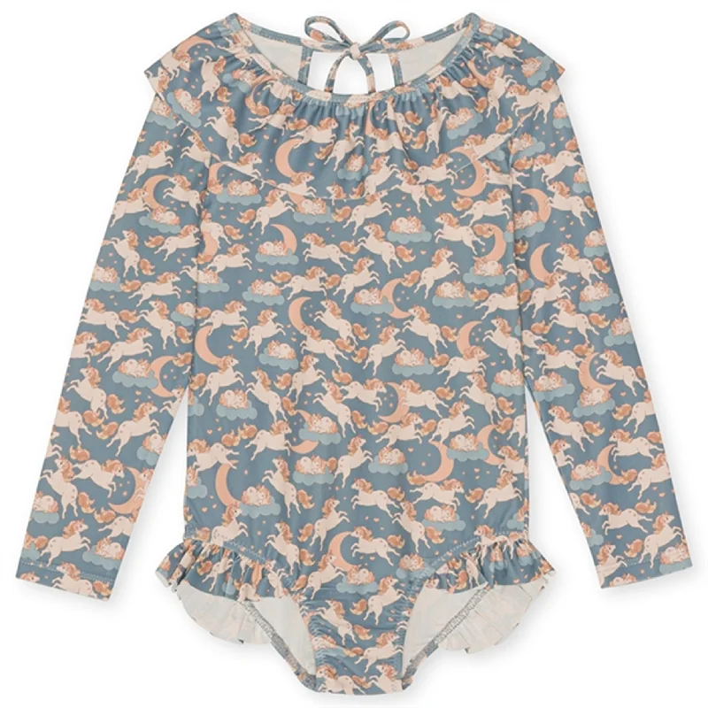 Weekend Comfort Chic and Comfortable Pieces Konges Sløjd Unicorn Blue Manuca Frill Swimsuit